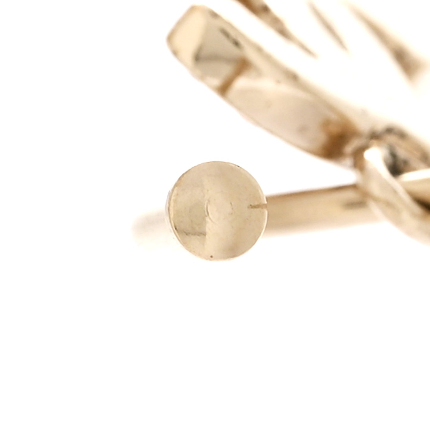 Crystal CC Hoop Drop Earrings Gold Pink