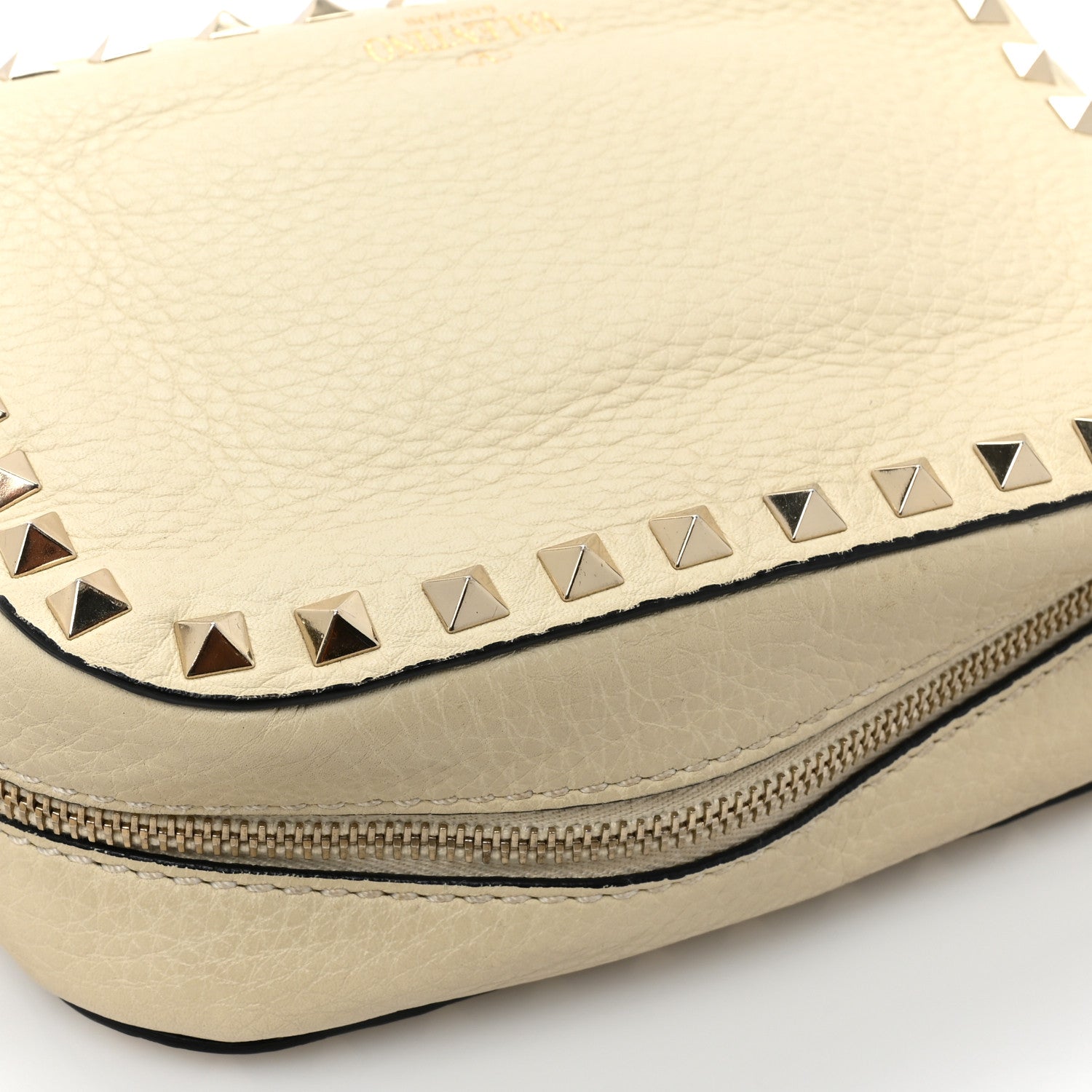 Valentino Garavani Grained Calfskin Rockstud Camera Crossbody Bag Ivory 11 of 12