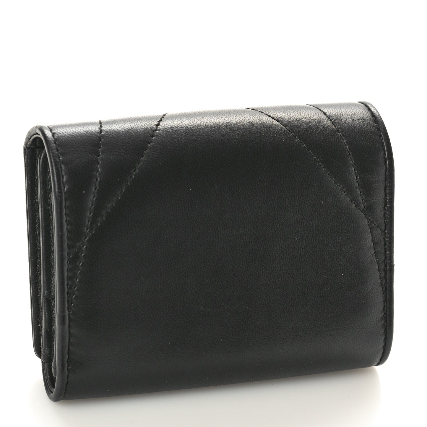 DOLCE GABBANA Nappa Quilted Small Devotion Continental Wallet Black