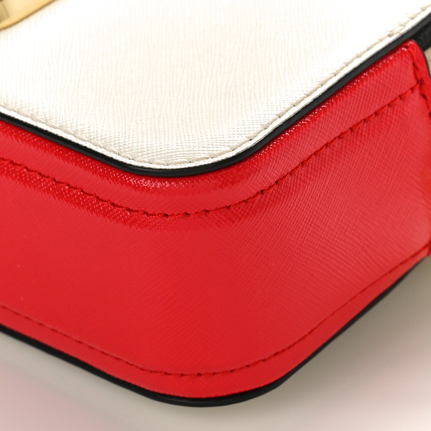 Saffiano Small Snapshot Camera Bag Porcelain Multi