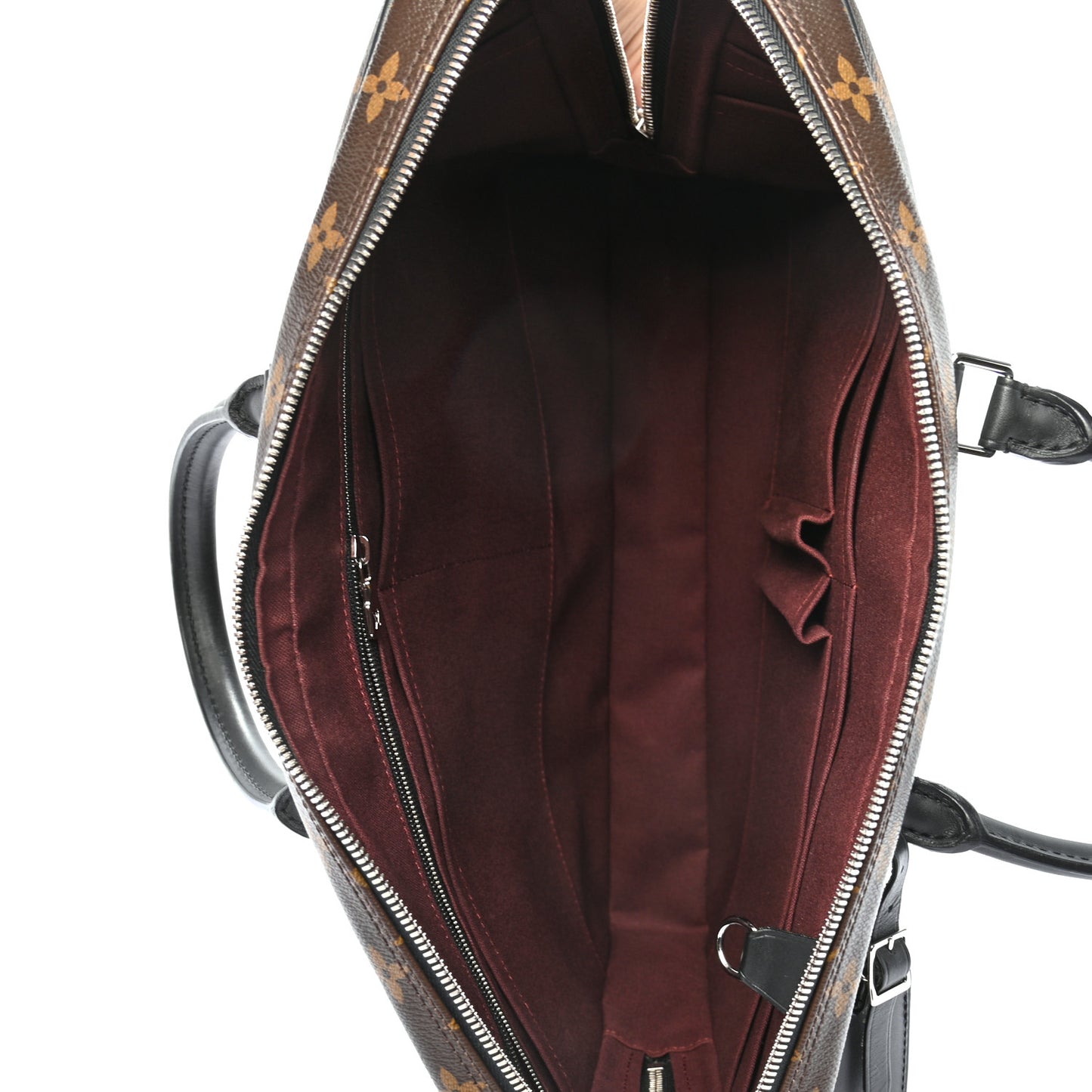 Monogram Macassar Porte Documents Voyage Soft Briefcase