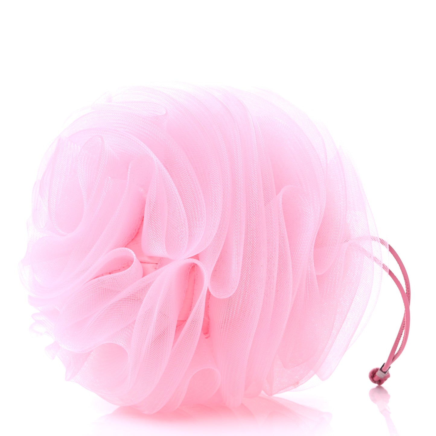 Tulle Mesh Pom Bag Cradle Pink