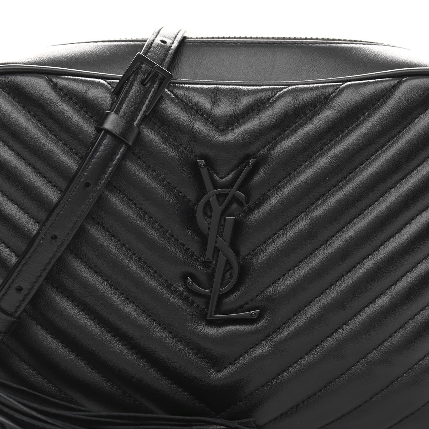 Calfskin Matelasse Monogram Lou Camera Bag Black