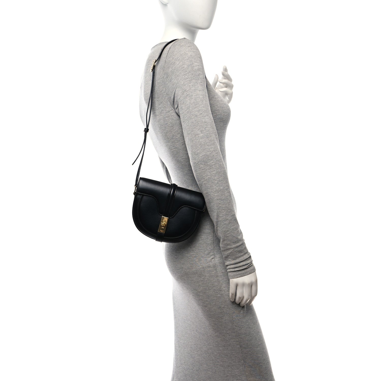 Celine Satinated Calfskin Besace Small 16 Black 2 of 12