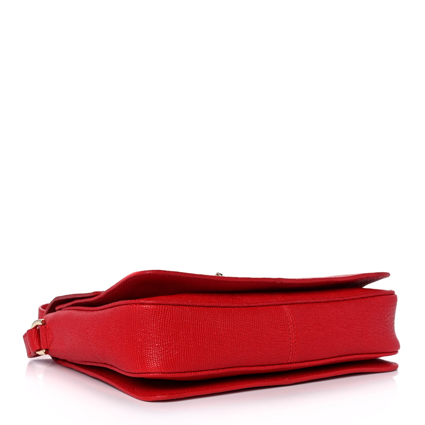 Lizard Embossed Calfskin Bayswater Shoulder Bag Bright Red