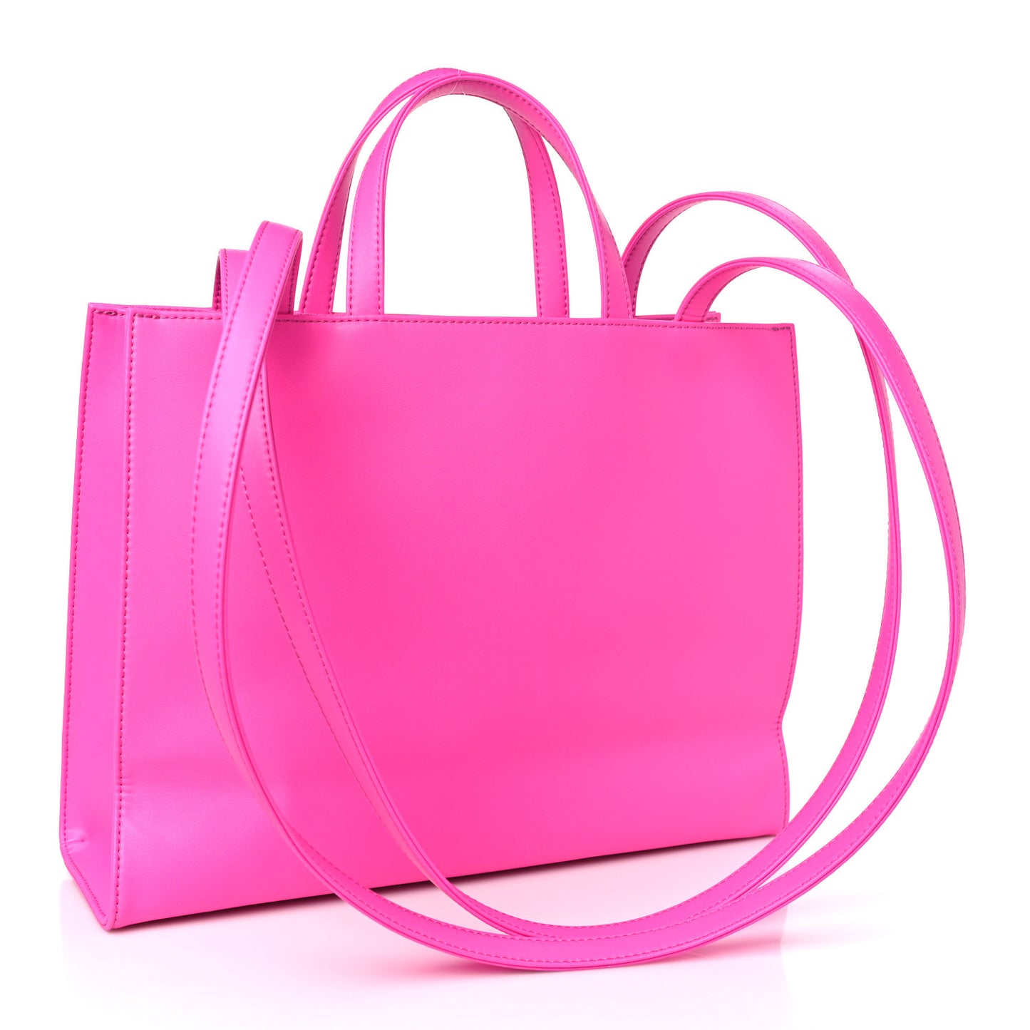 Vegan Leather Medium Shopping Bag Azalea