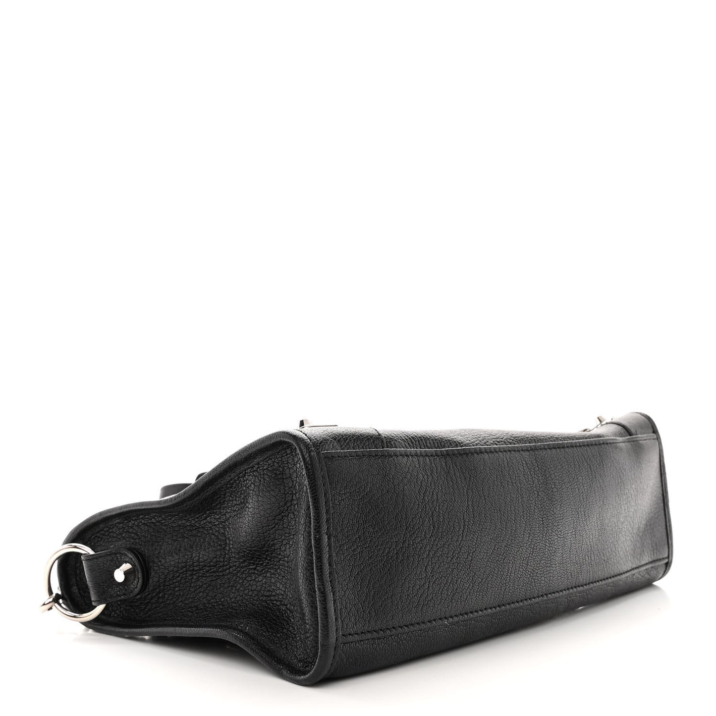 Chevre Silver Metallic Edge Hardware S City Black