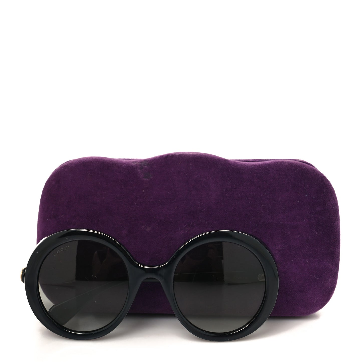 Acetate Round GG Sunglasses GG0367S Black