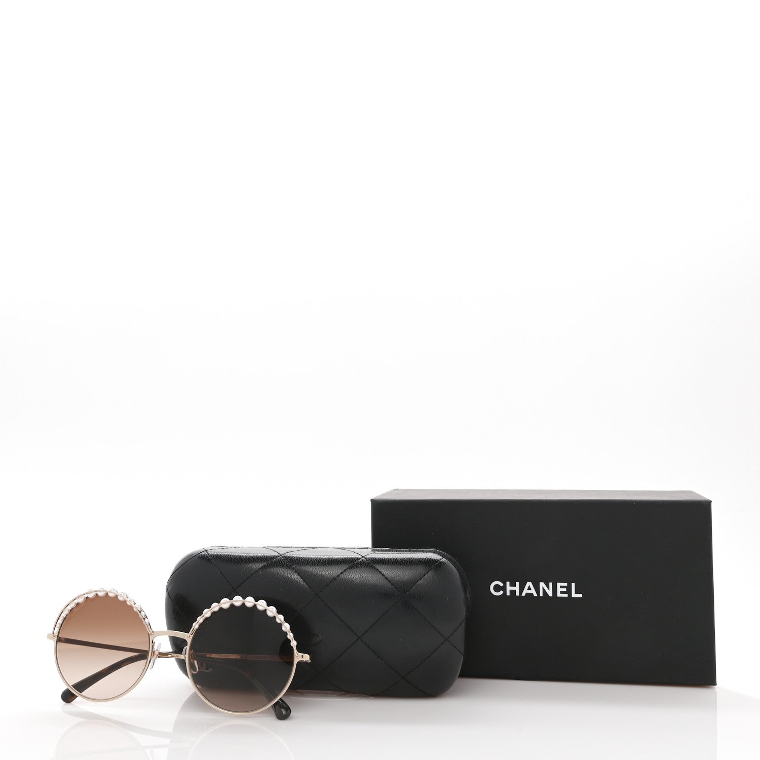 Chanel Pearl Round Sunglasses 4234-H Light Brown 8 of 8