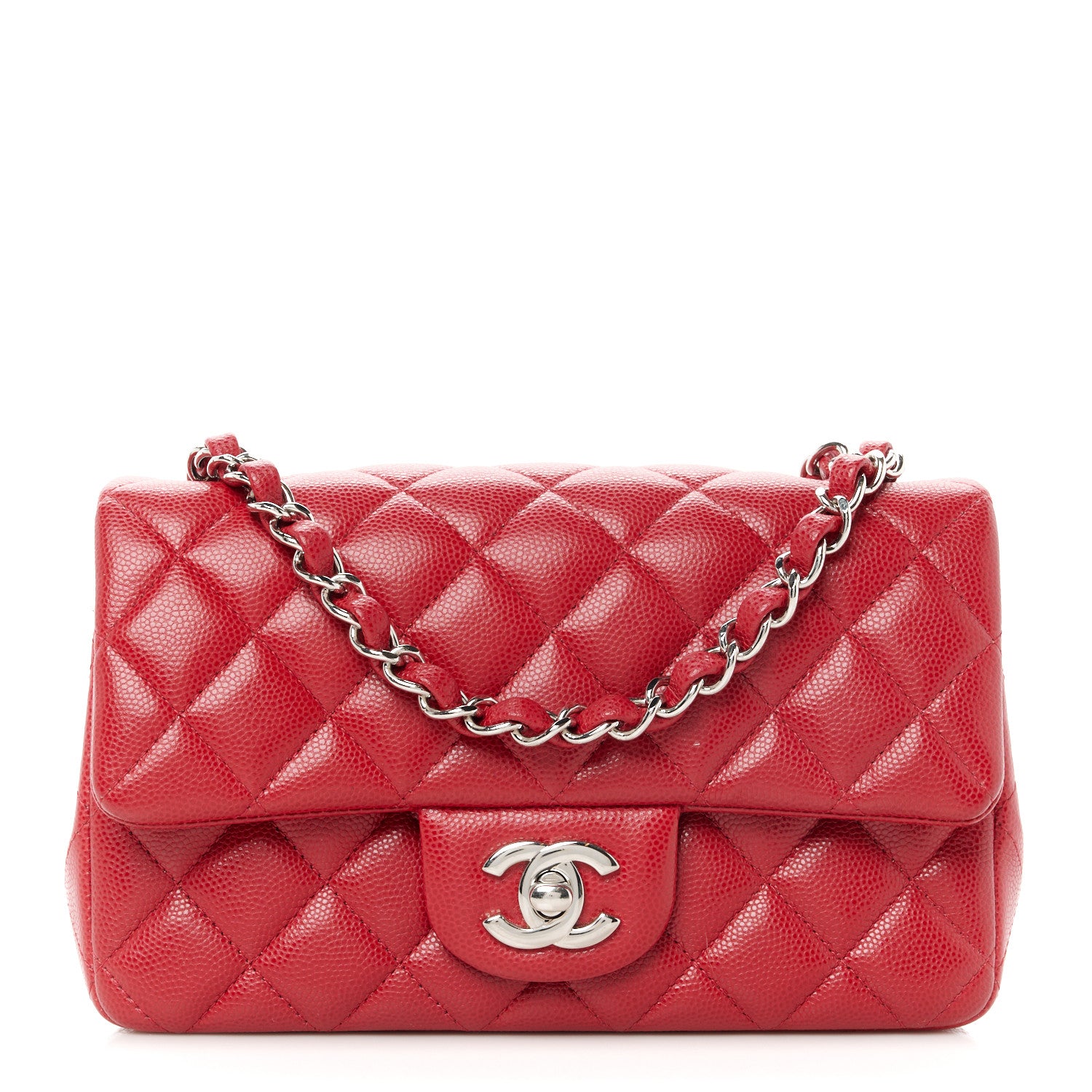 Chanel Caviar Quilted Mini Rectangular Flap Red 1 of 11
