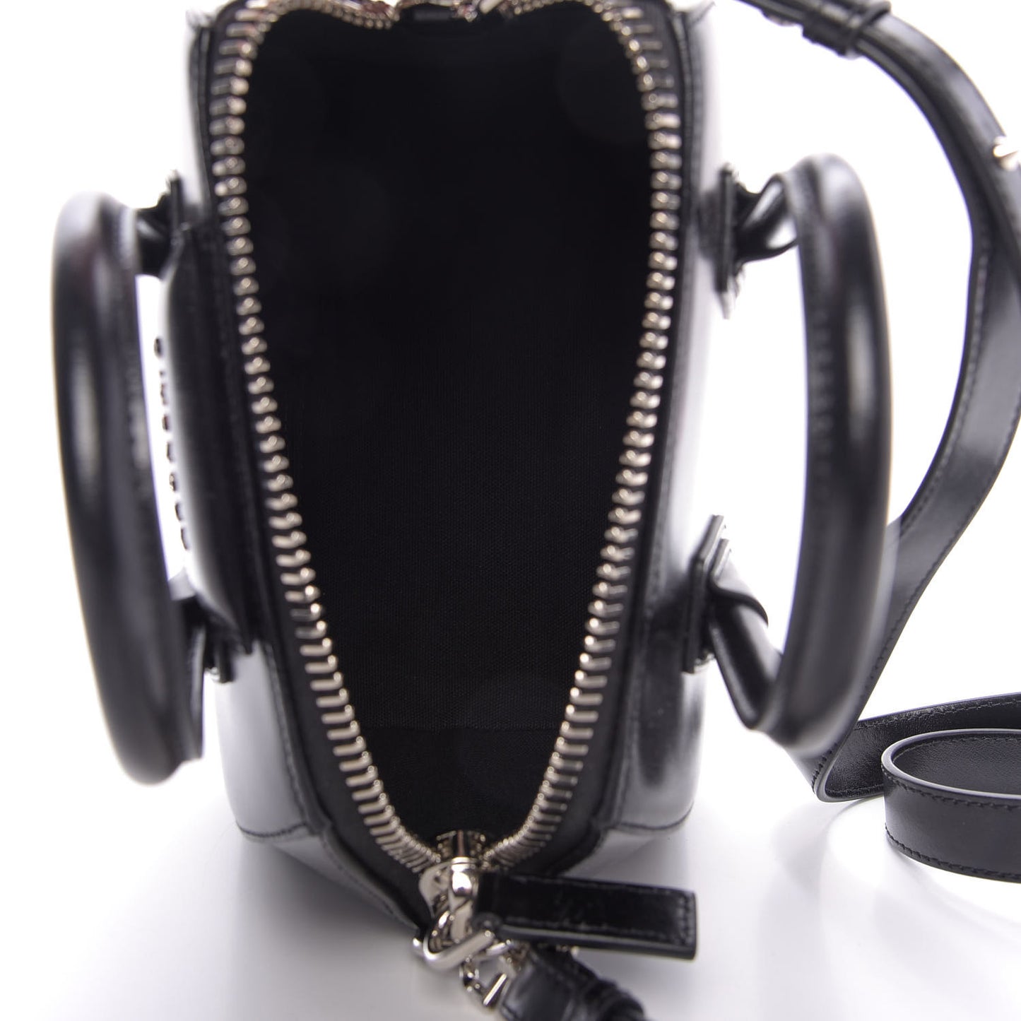 Shiny Lord Calfskin Mini Antigona Black