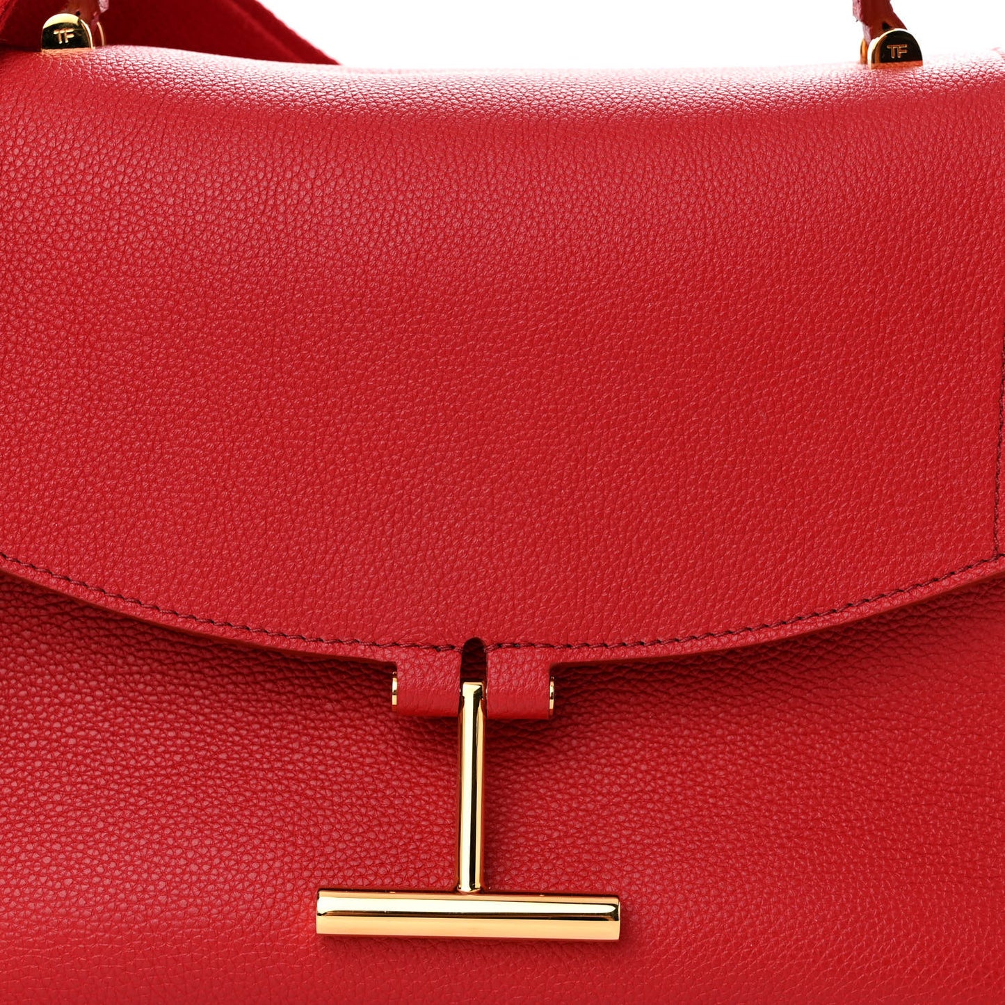 Calfskin Tara Top Handle Bag Red