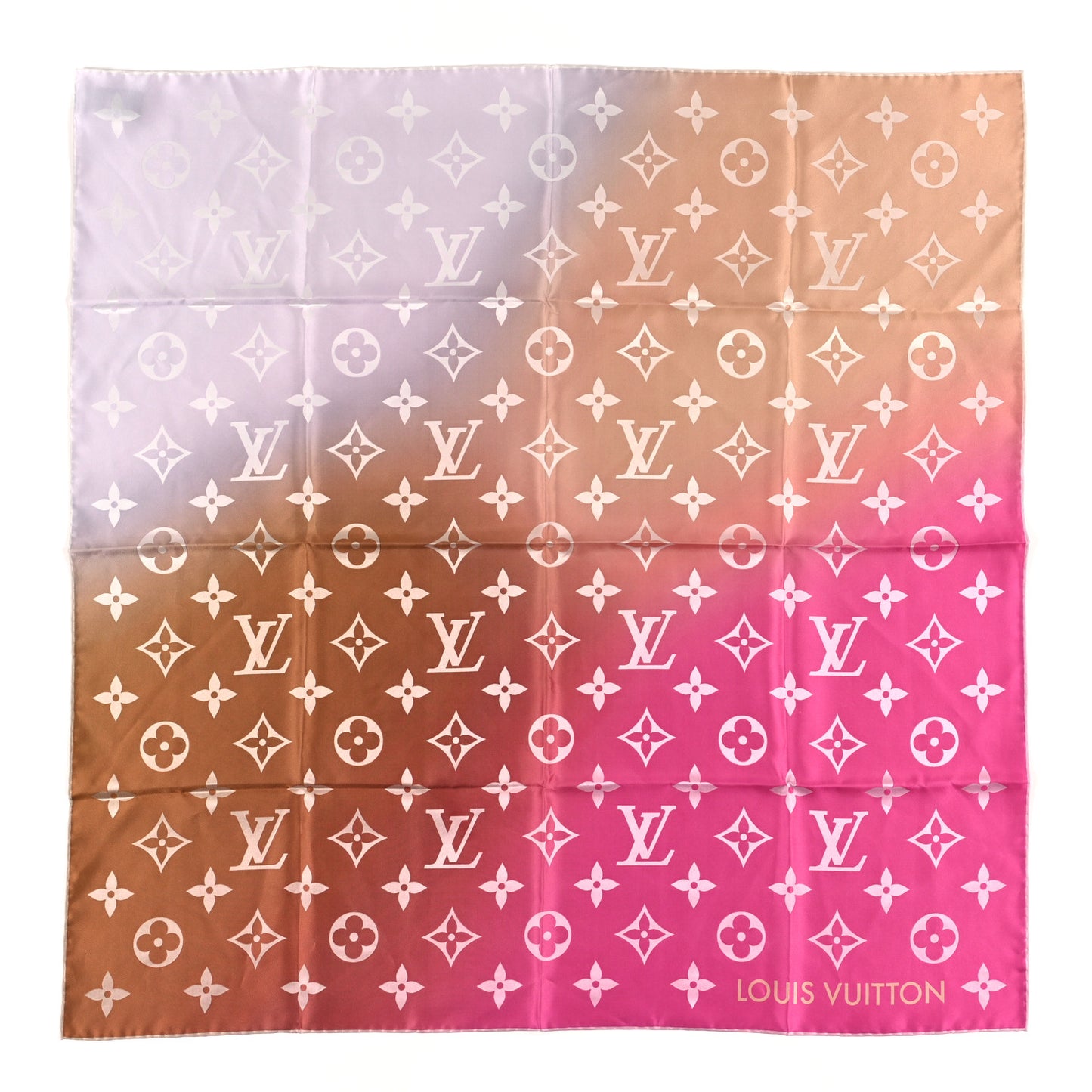 Louis Vuitton Silk Carre 90 Aurora Fuchsia