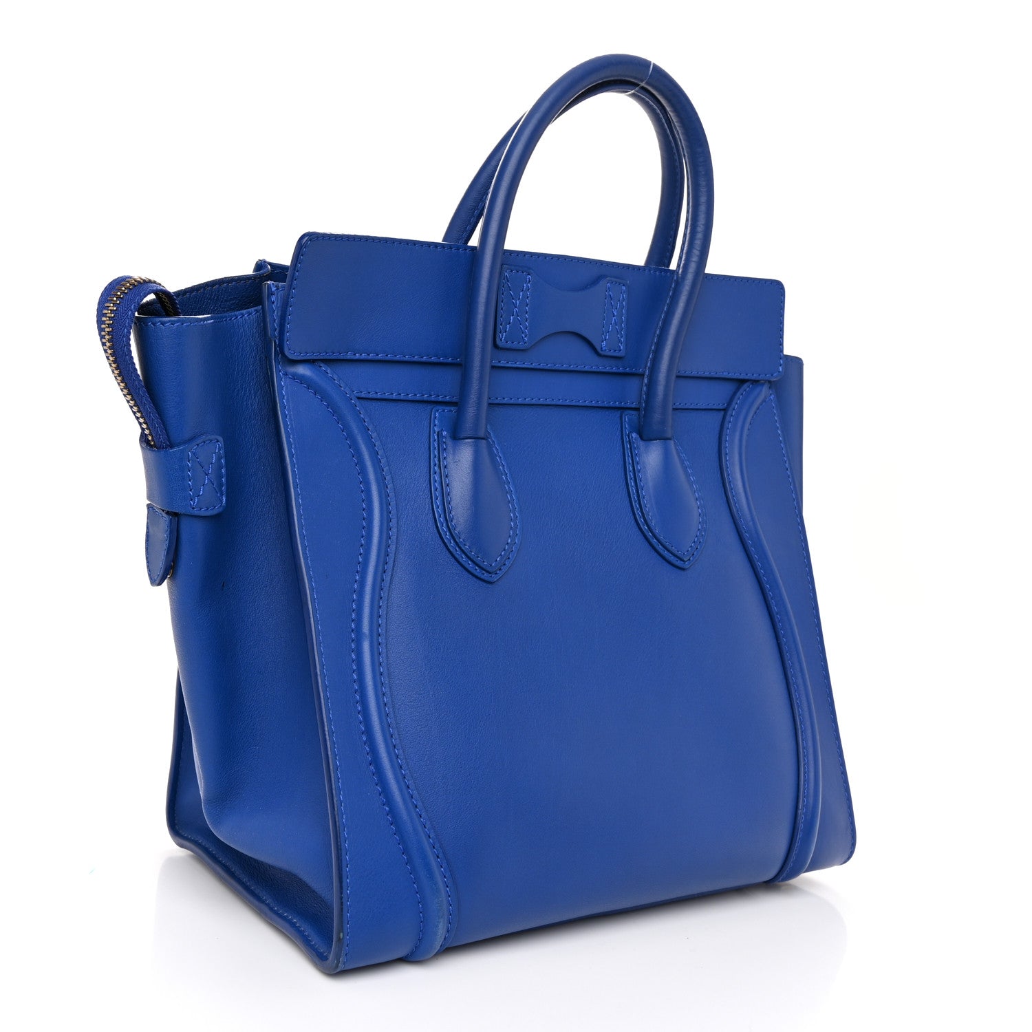 Celine Smooth Calfskin Mini Luggage Royal Blue 3 of 10