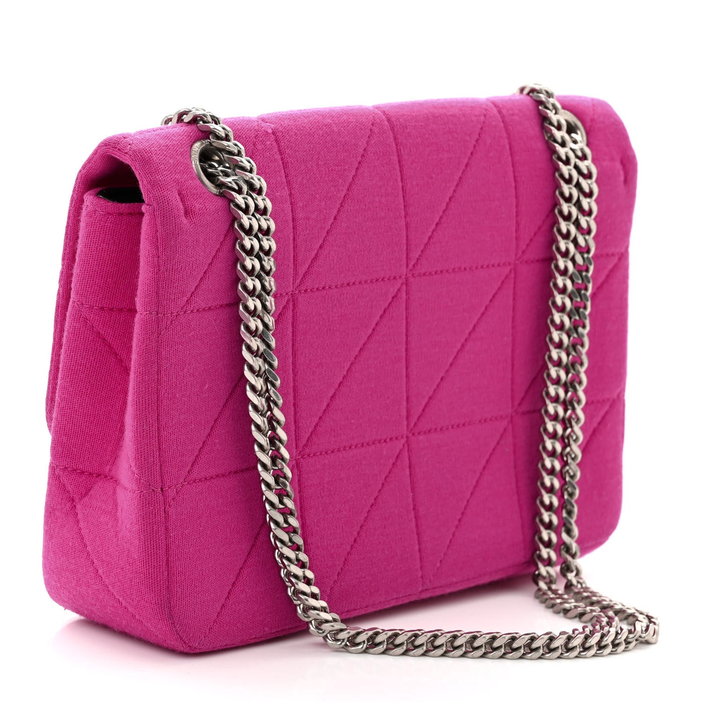 Jersey Wool Patchwork Monogram Medium Jamie Fuchsia