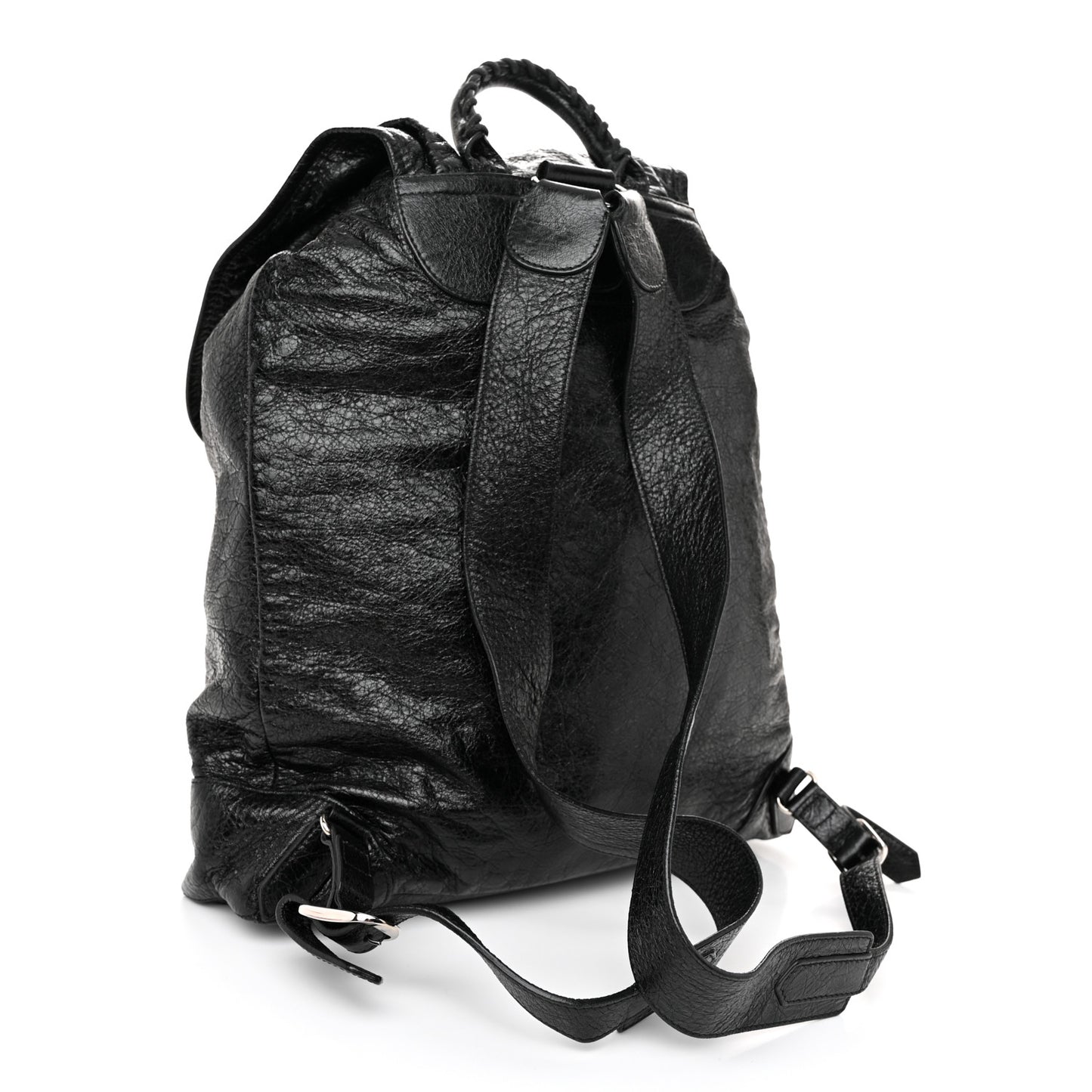 Agneau Classic Silver Hardware S Traveler Backpack Black