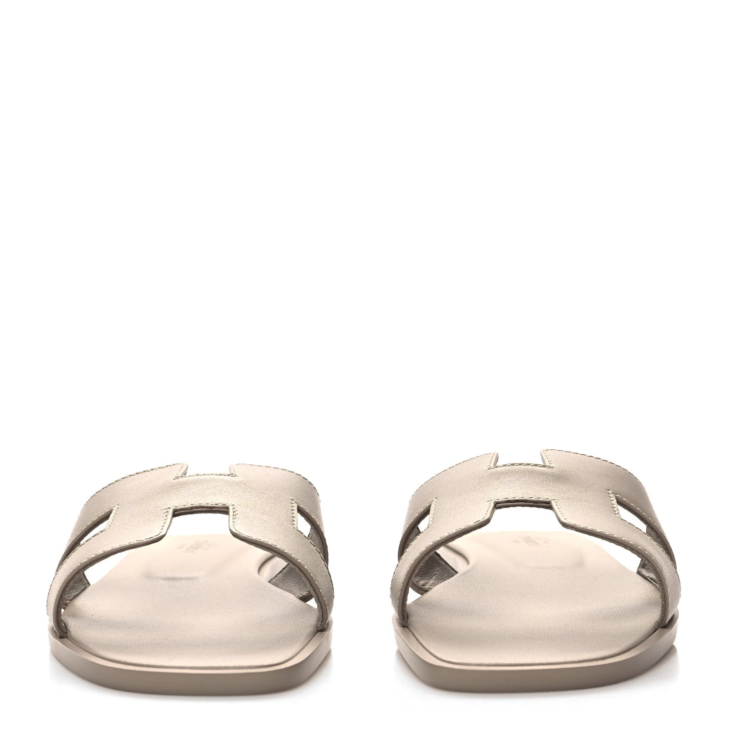 Box Calfskin Oran Sandals 36 Beige Mastic