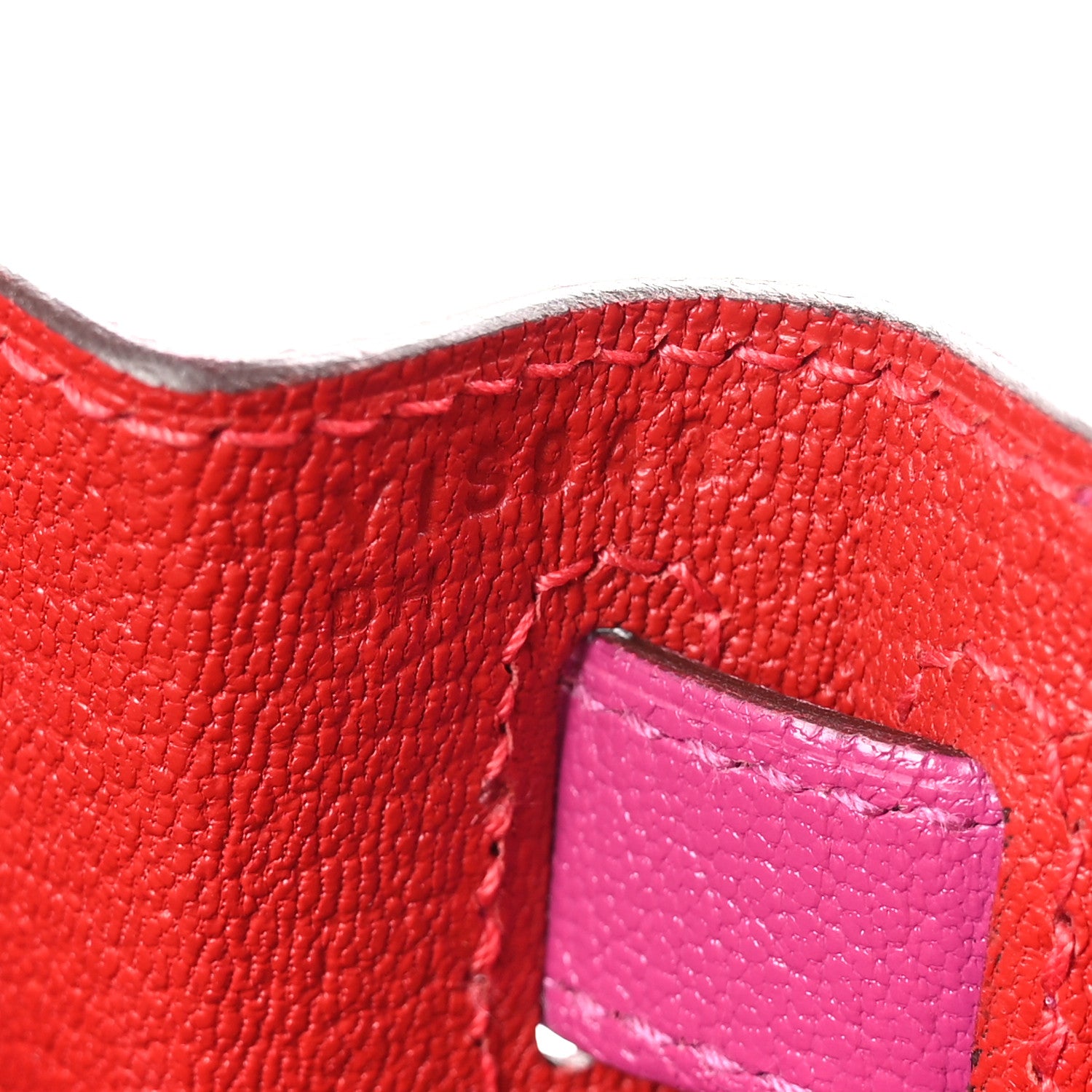 Hermes Chevre Mysore Horseshoe Kelly Sellier 28 Rouge Casaque Rose Pourpre 7 of 11