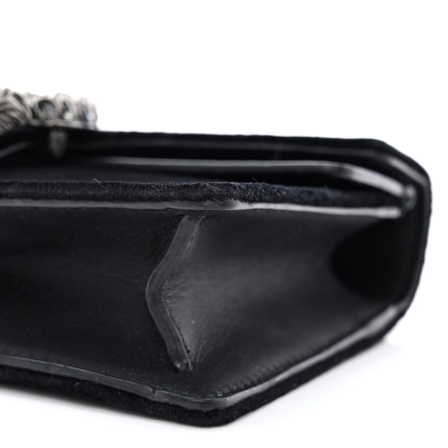 Suede Super Mini Dionysus Shoulder Bag Black