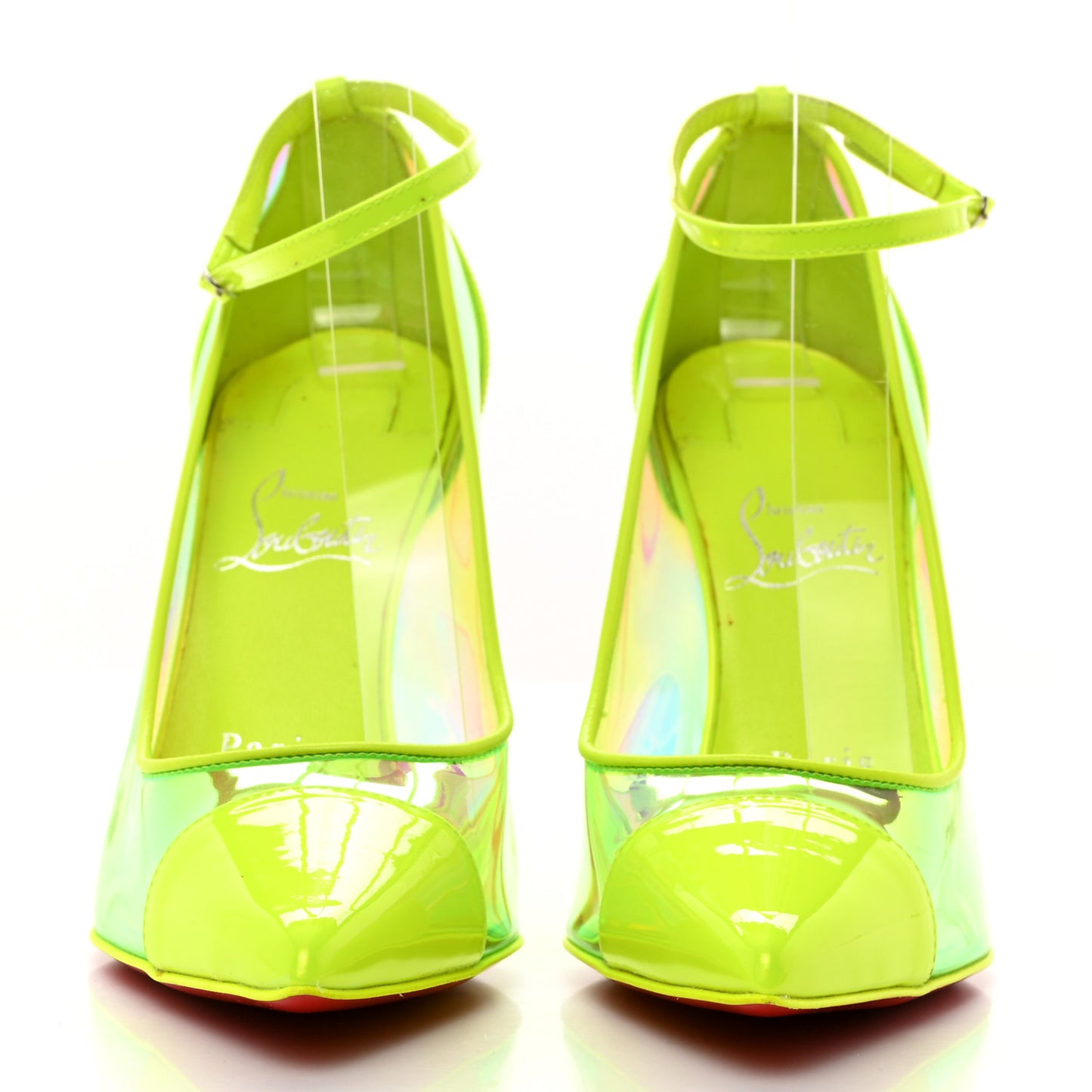 Patent Perle Debout Condorapik 100 Pumps 38 Fluo Yellow