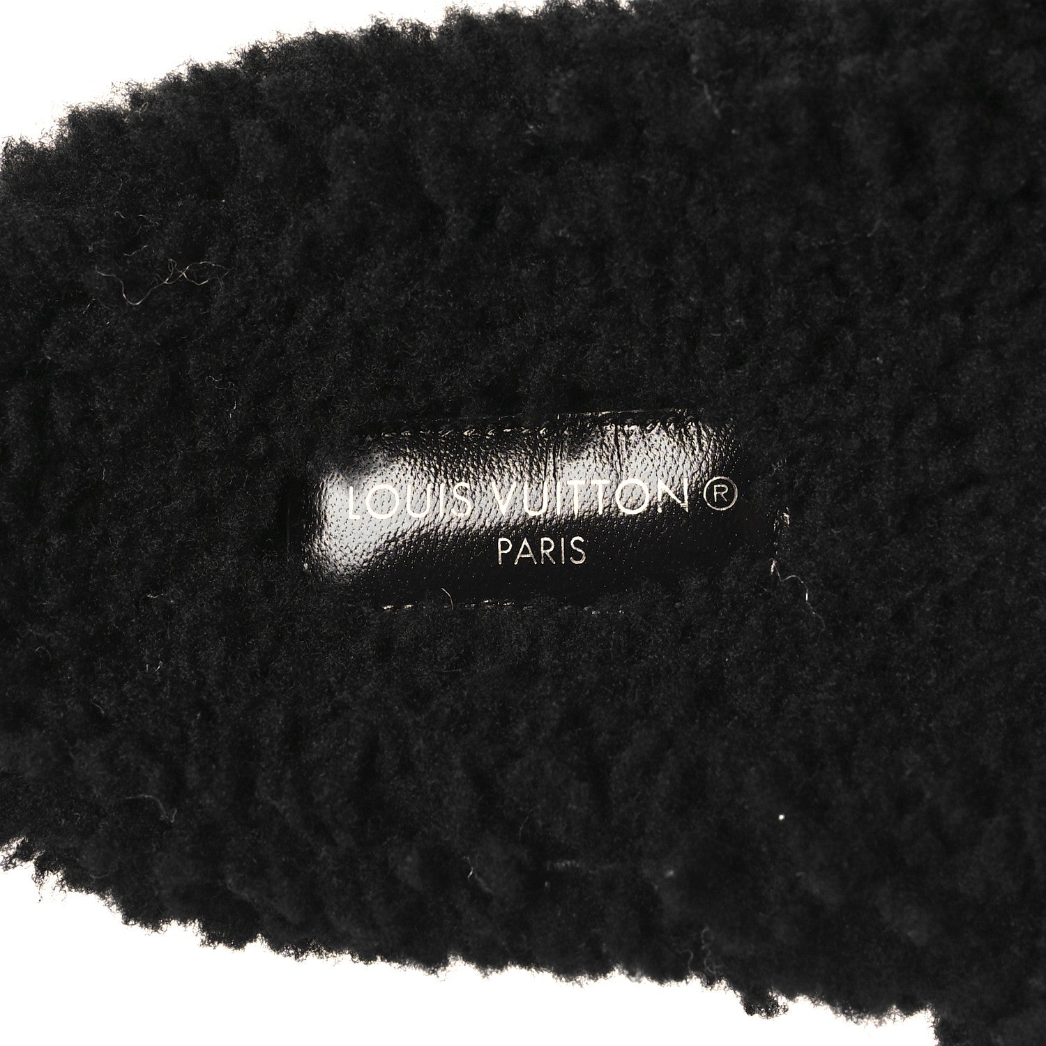 Louis Vuitton Shearling Monogram Giant Paseo Flat Comfort Mule 38 Black 7 of 9