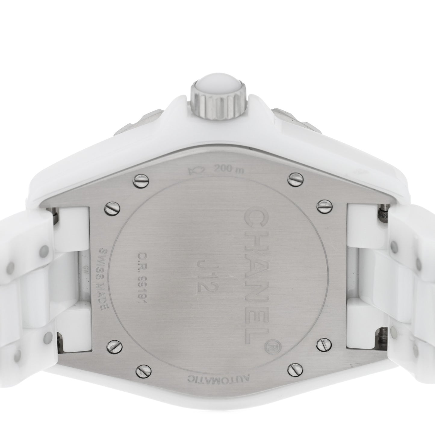 Stainless Steel Ceramic Diamond Dial 38mm J12 Automatic Watch White