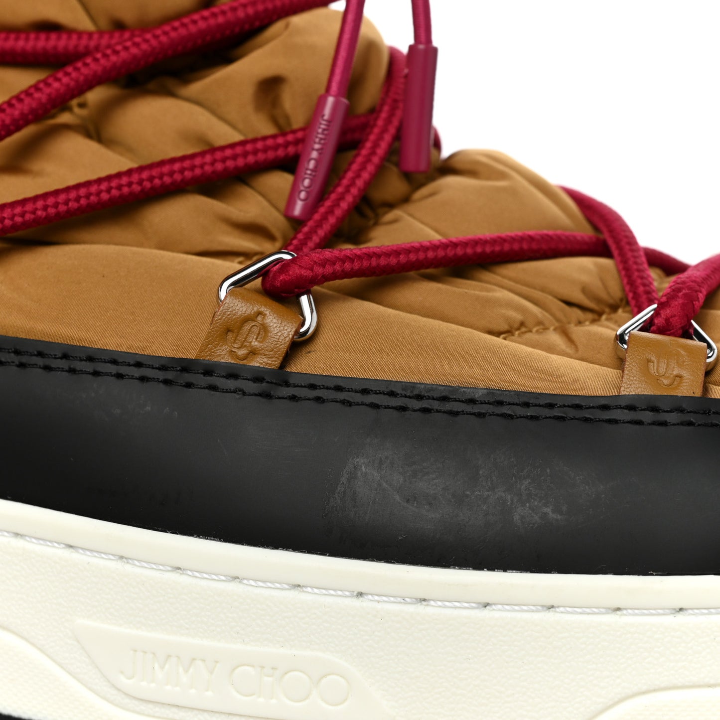 Nylon Quilted Wanaka Ankle Boots 40 Camel Black