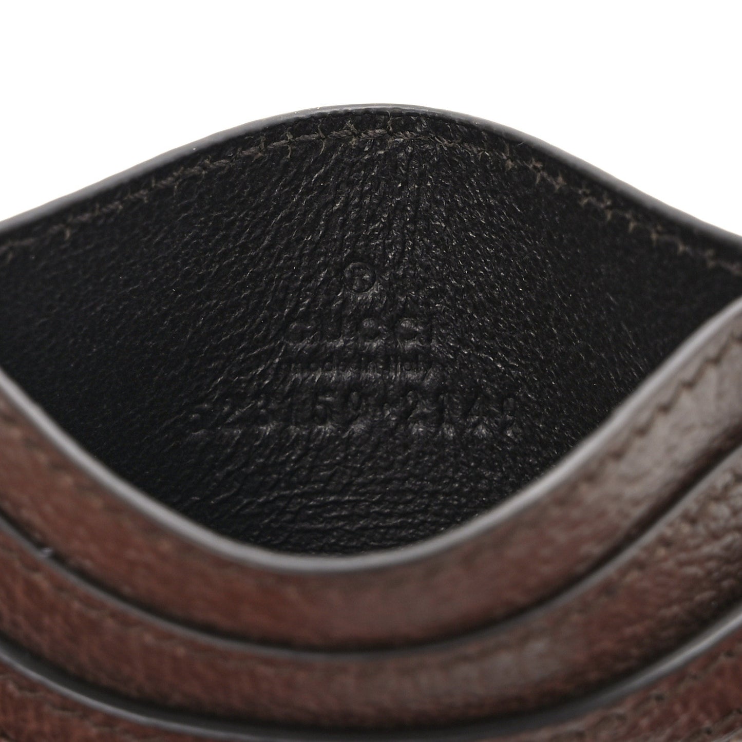 GG Supreme Monogram Ophidia Card Holder Brown