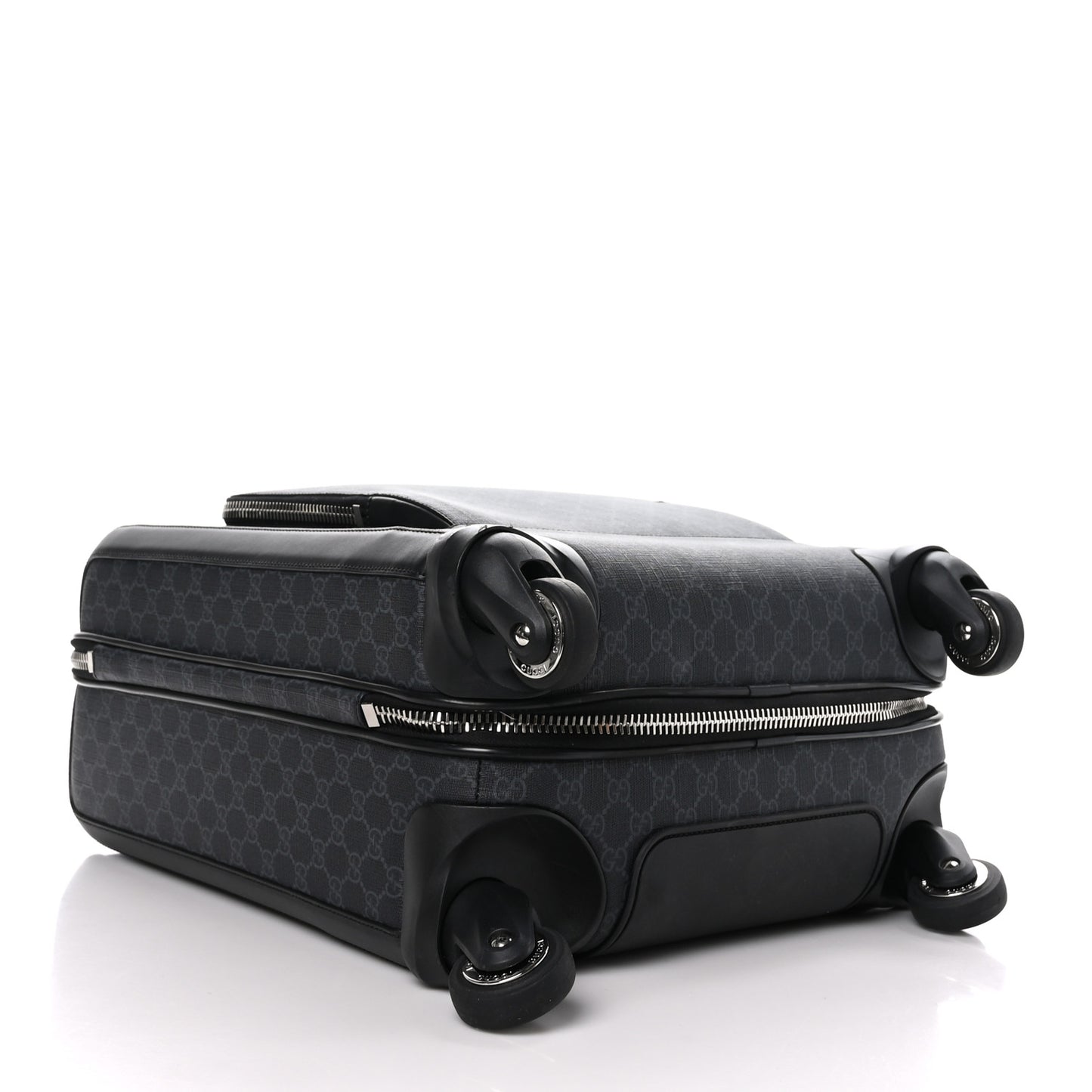 GG Supreme Monogram Gran Turismo Suitcase Black Grey