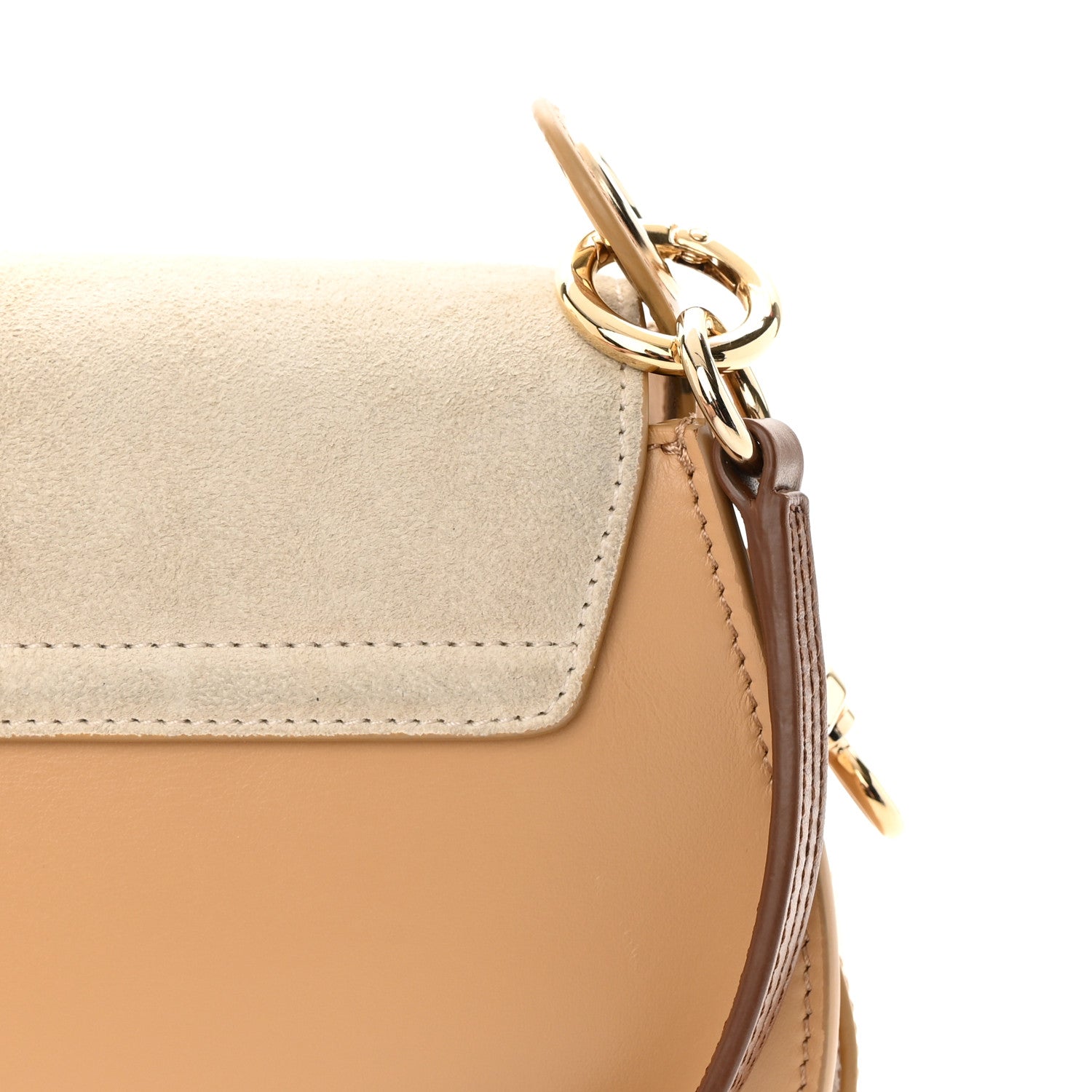 Chloe Calfskin Suede Small Tess Bag Soft Tan 14 of 22