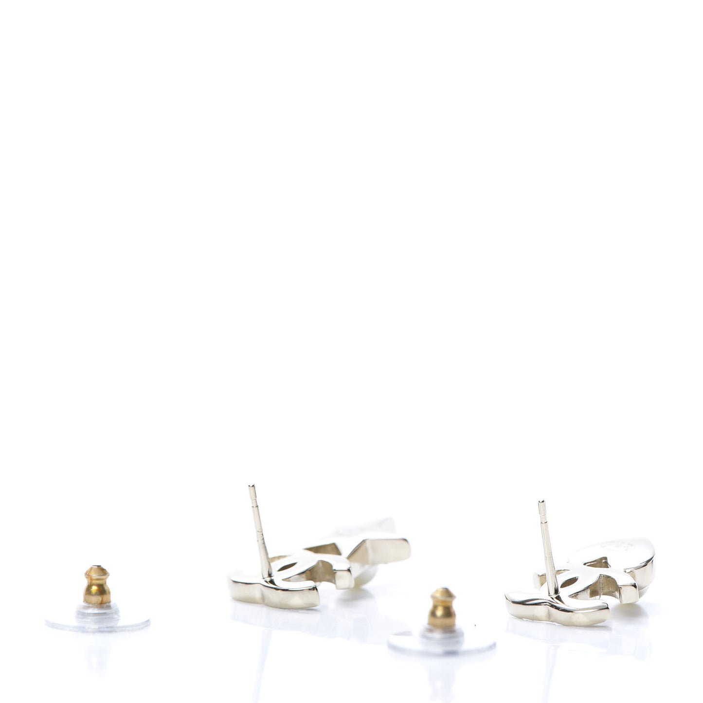 Crystal Pearl Charming Winter CC Star Heart Earrings Gold