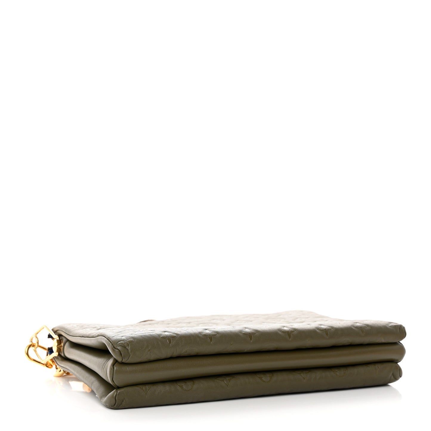 Lambskin Embossed Monogram Coussin MM Khaki