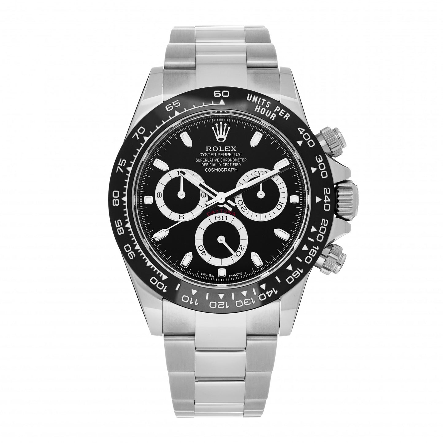 Stainless Steel 40mm Oyster Perpetual Cosmograph Daytona Watch Black 116500LN