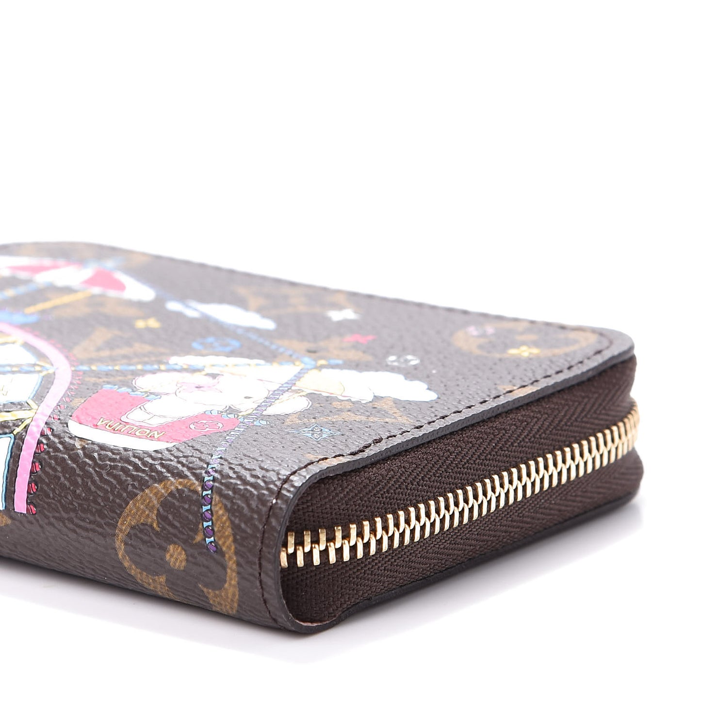 Monogram 2020 Christmas Animation Big Wheel Zippy Coin Purse Rose Ballerine