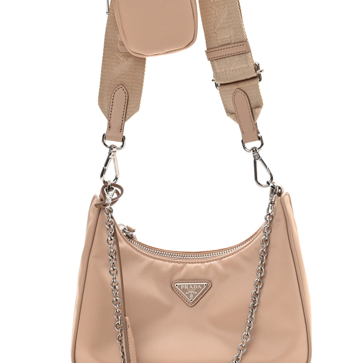 Saffiano Lux Re-Edition 2005 Shoulder Bag Cammeo