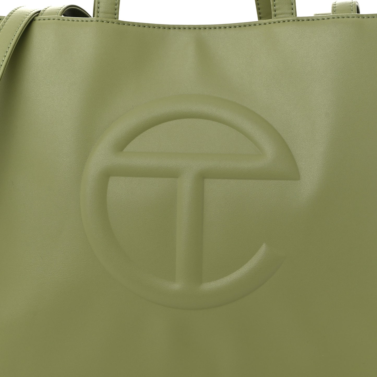 Vegan Leather Medium Shopping Bag Drab