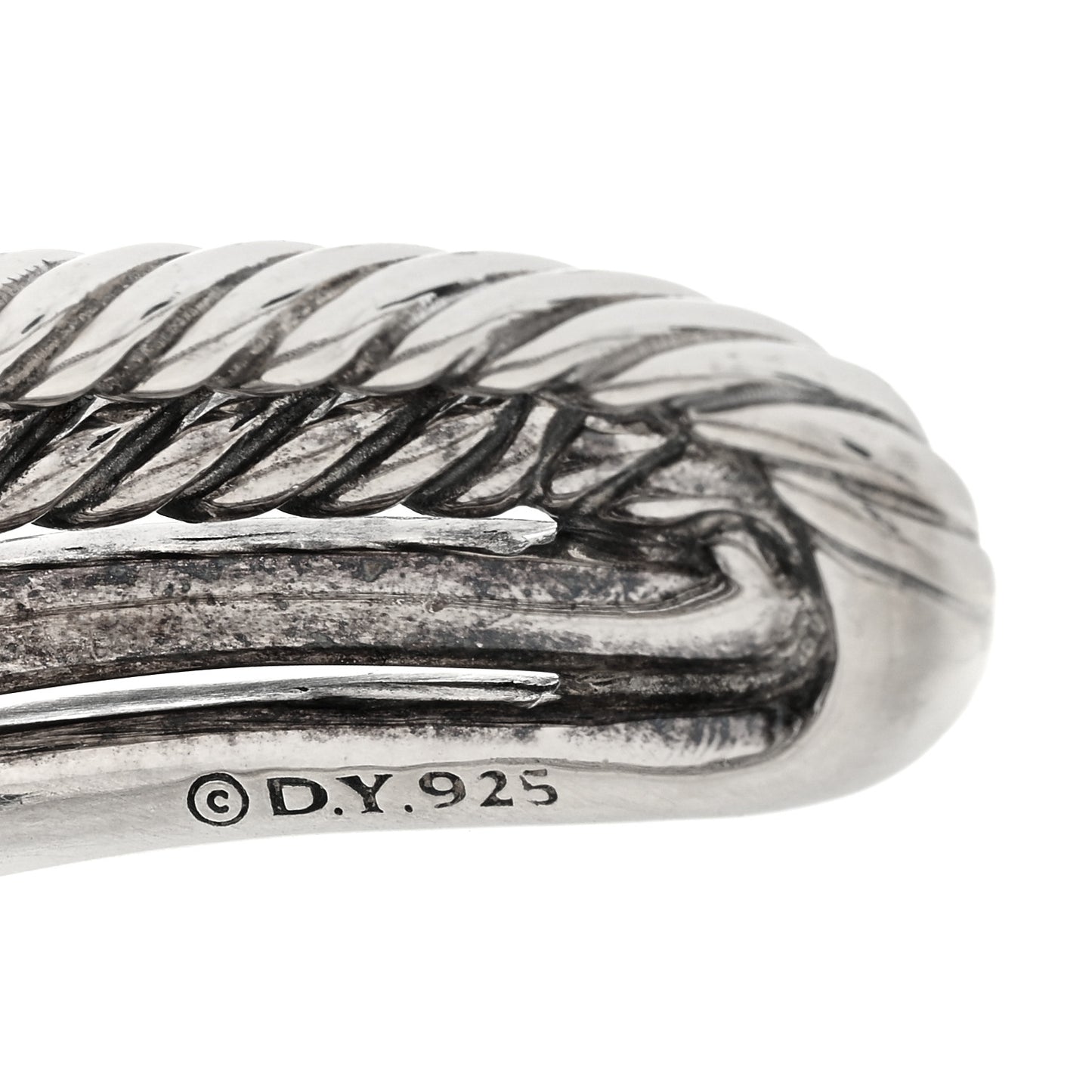 Sterling Silver Diamond Double Loop Labyrinth Bracelet