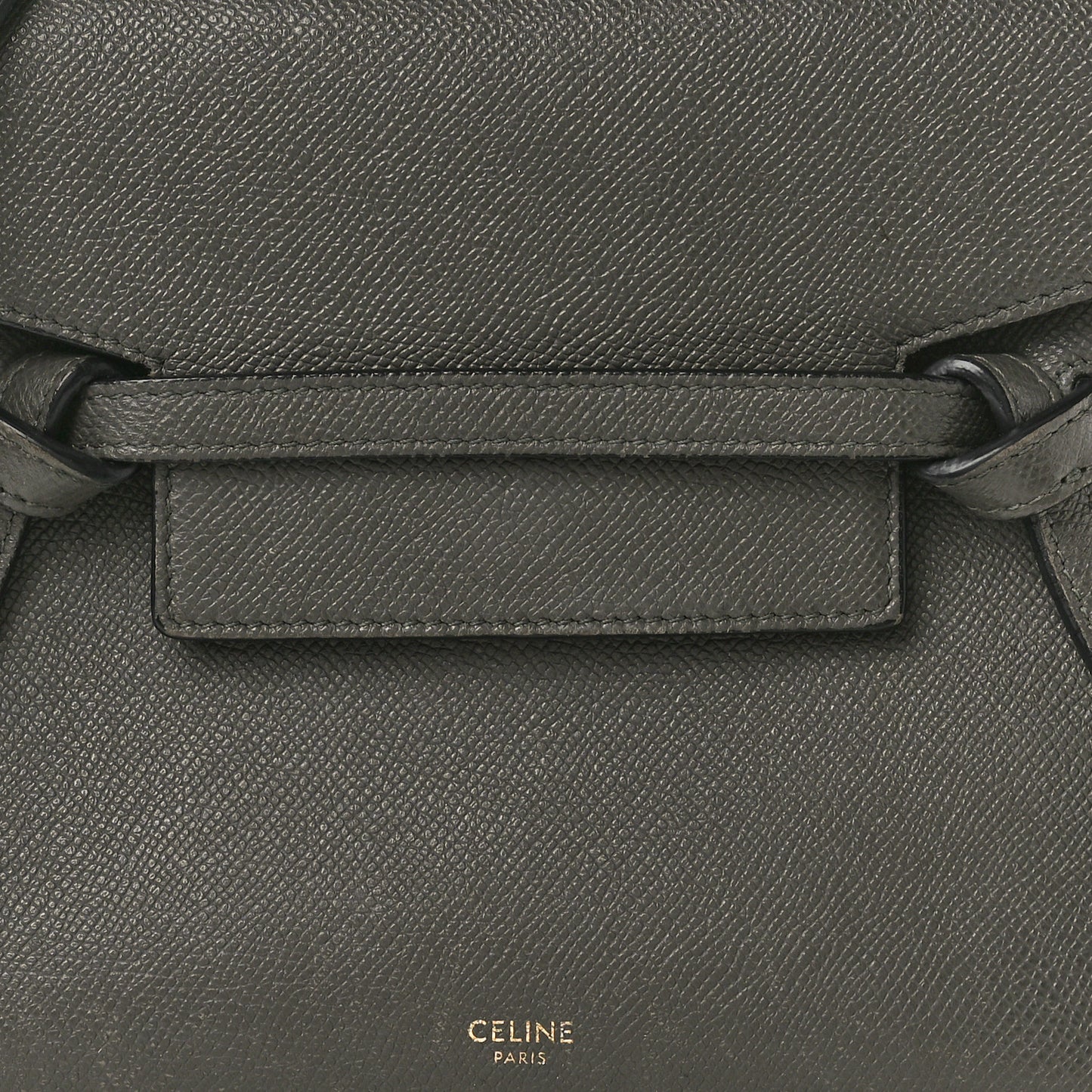 Grained Calfskin Nano Belt Bag Grey