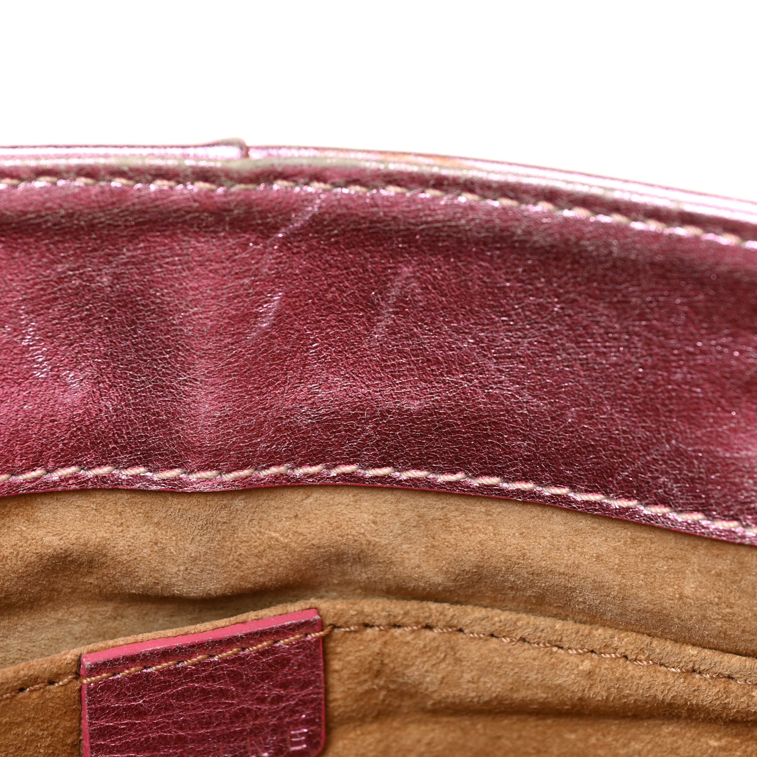 Celine Metallic Lambskin Quilted Boogie Satchel Pink 13 of 26