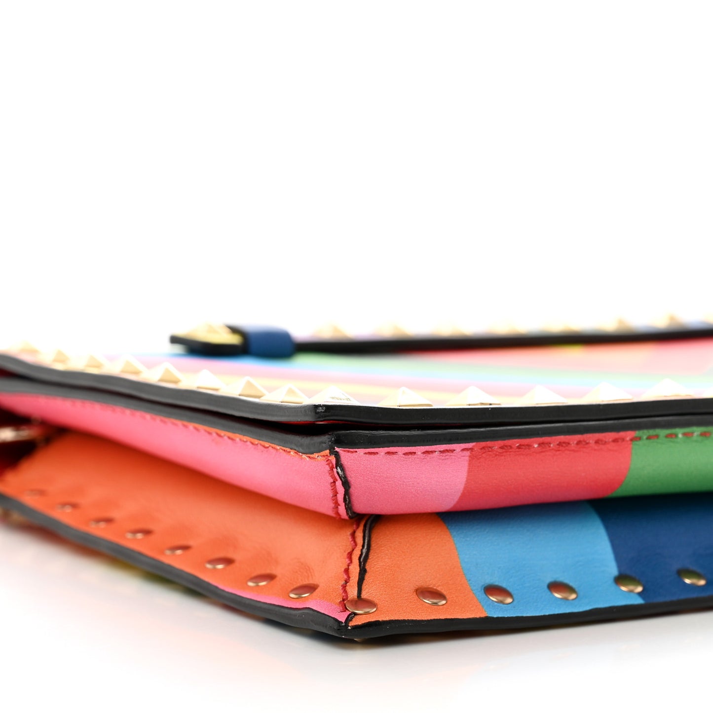 Vitello 1973 Rockstud Wristlet Clutch Multicolor