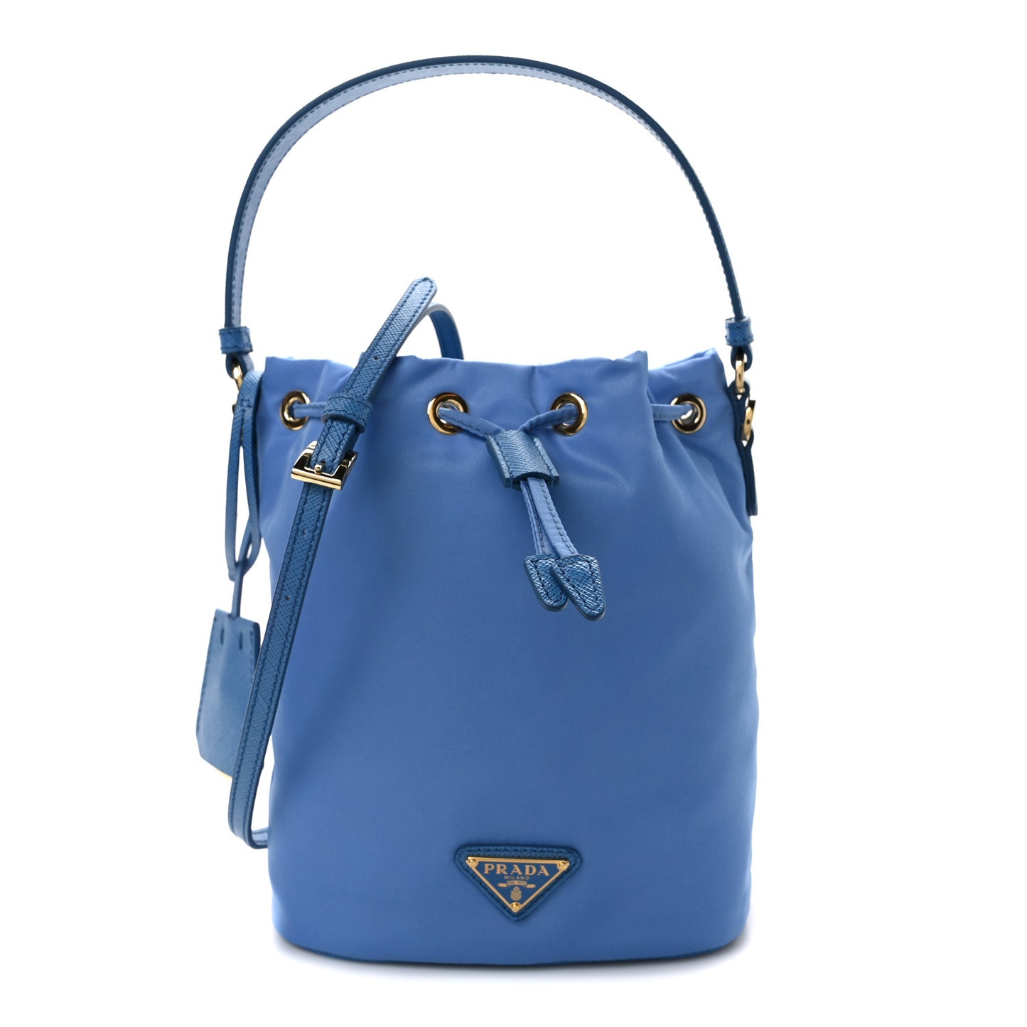 Tessuto Nylon Saffiano Mini Bucket Bag Onda