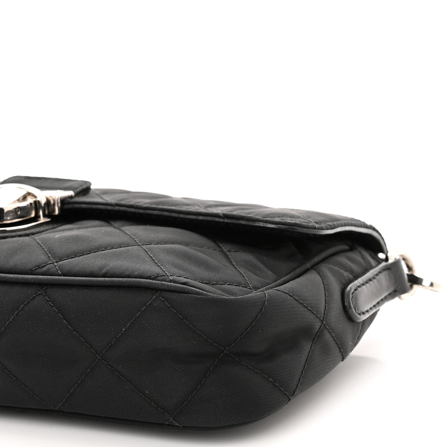 Nylon Tessuto Impuntu Quilted Flap Black