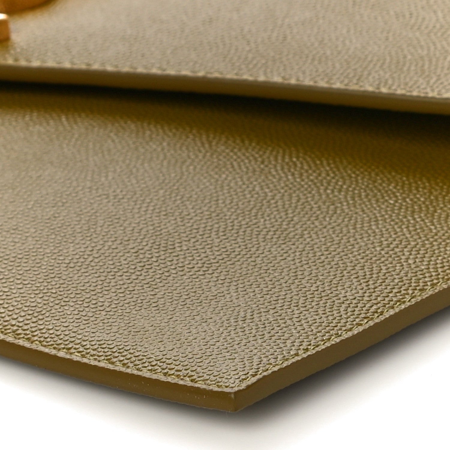 Saint Laurent Grain De Poudre Uptown Pouch Olive 9 of 10