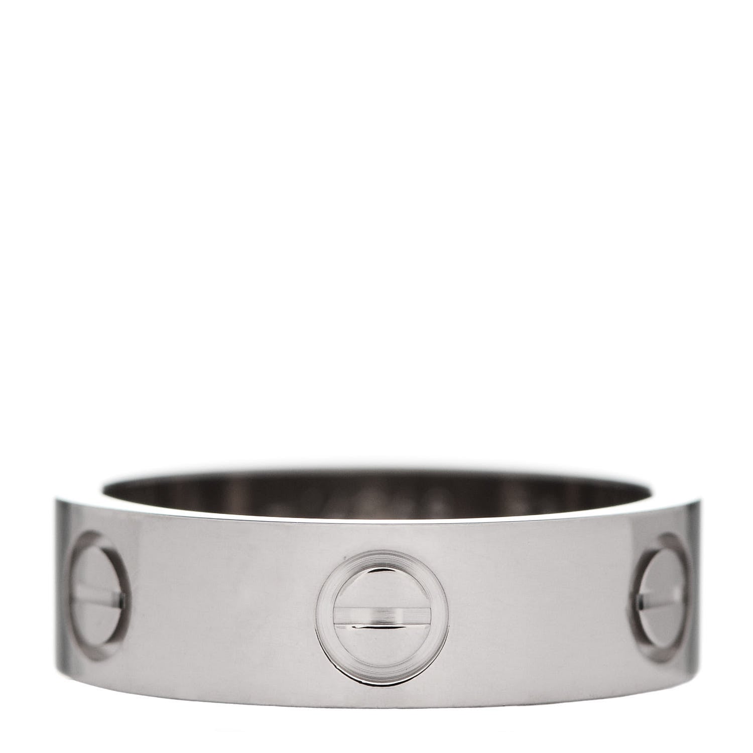 Cartier 18K White Gold 5.5mm LOVE Ring 53 6.25 1 of 5