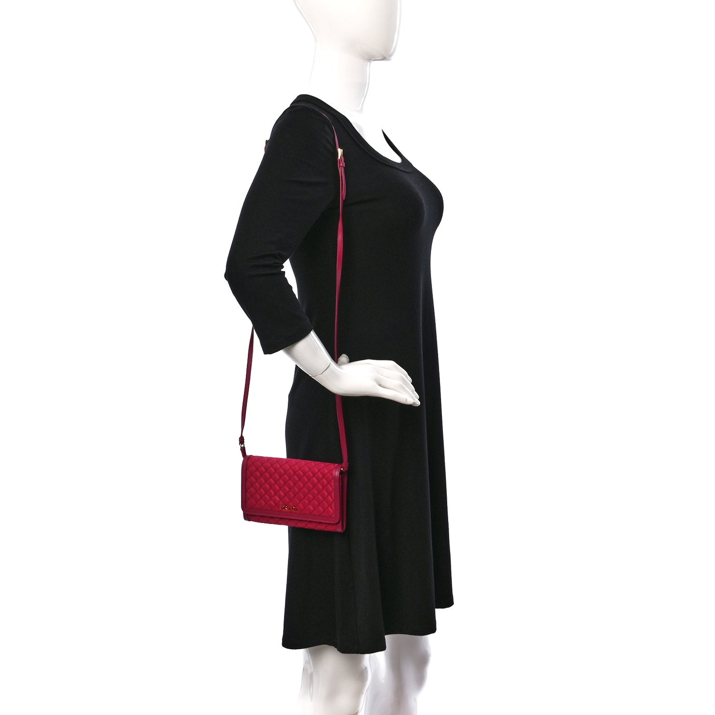 Tessuto Quilted Mini Crossbody Wallet Ibisco