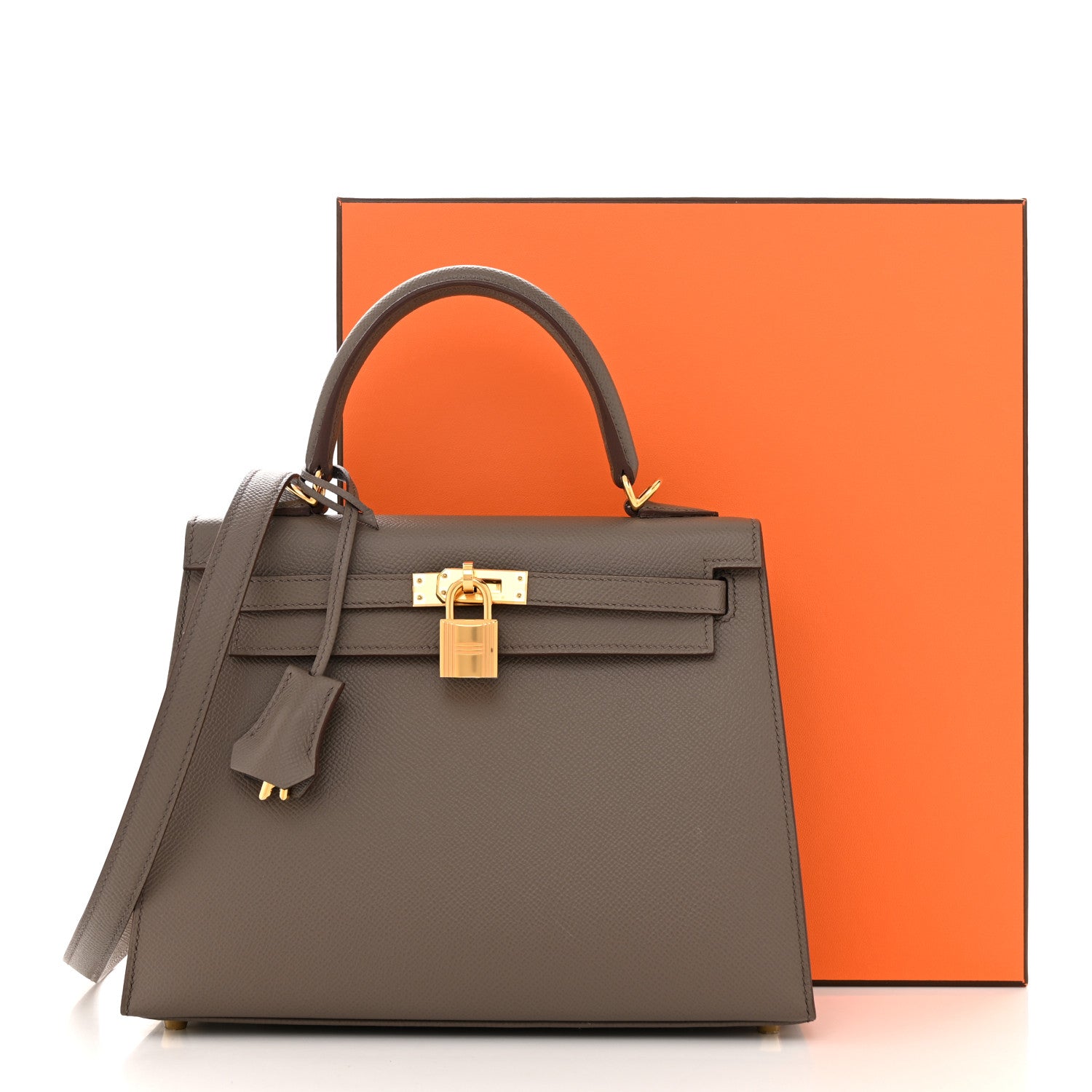 Hermes Epsom Kelly Sellier 25 Etain 12 of 12