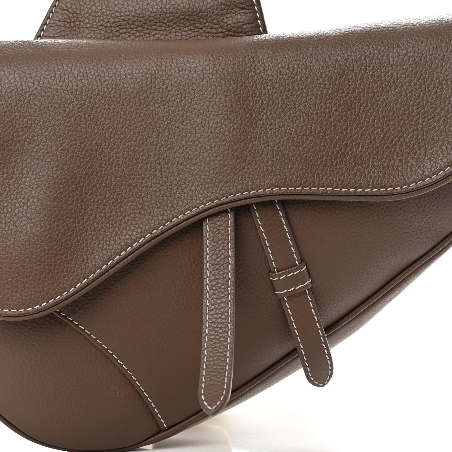 Grained Calfskin Kim Jones Saddle Bag Brown