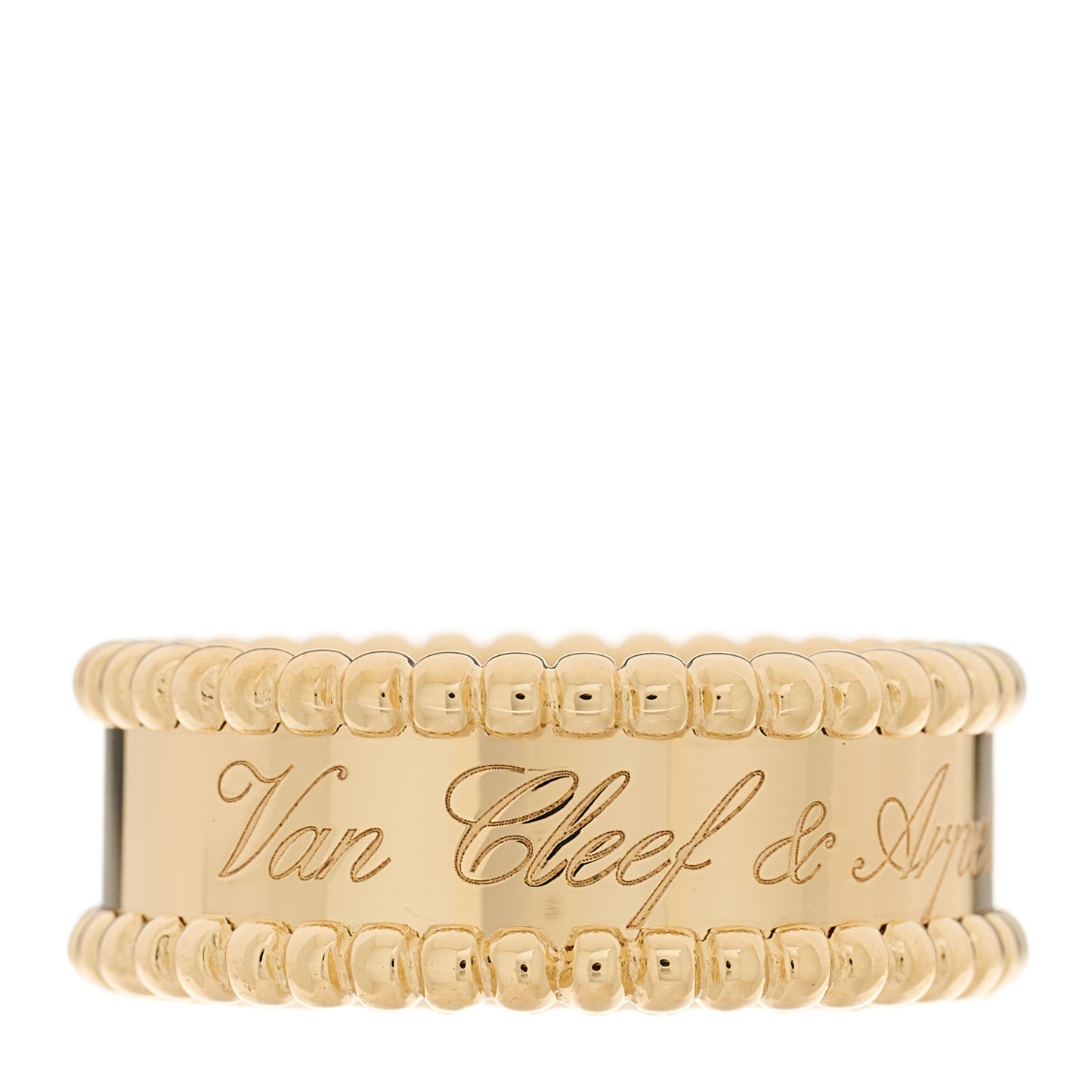 18K Yellow Gold Perlee Signature Ring 55 7.25