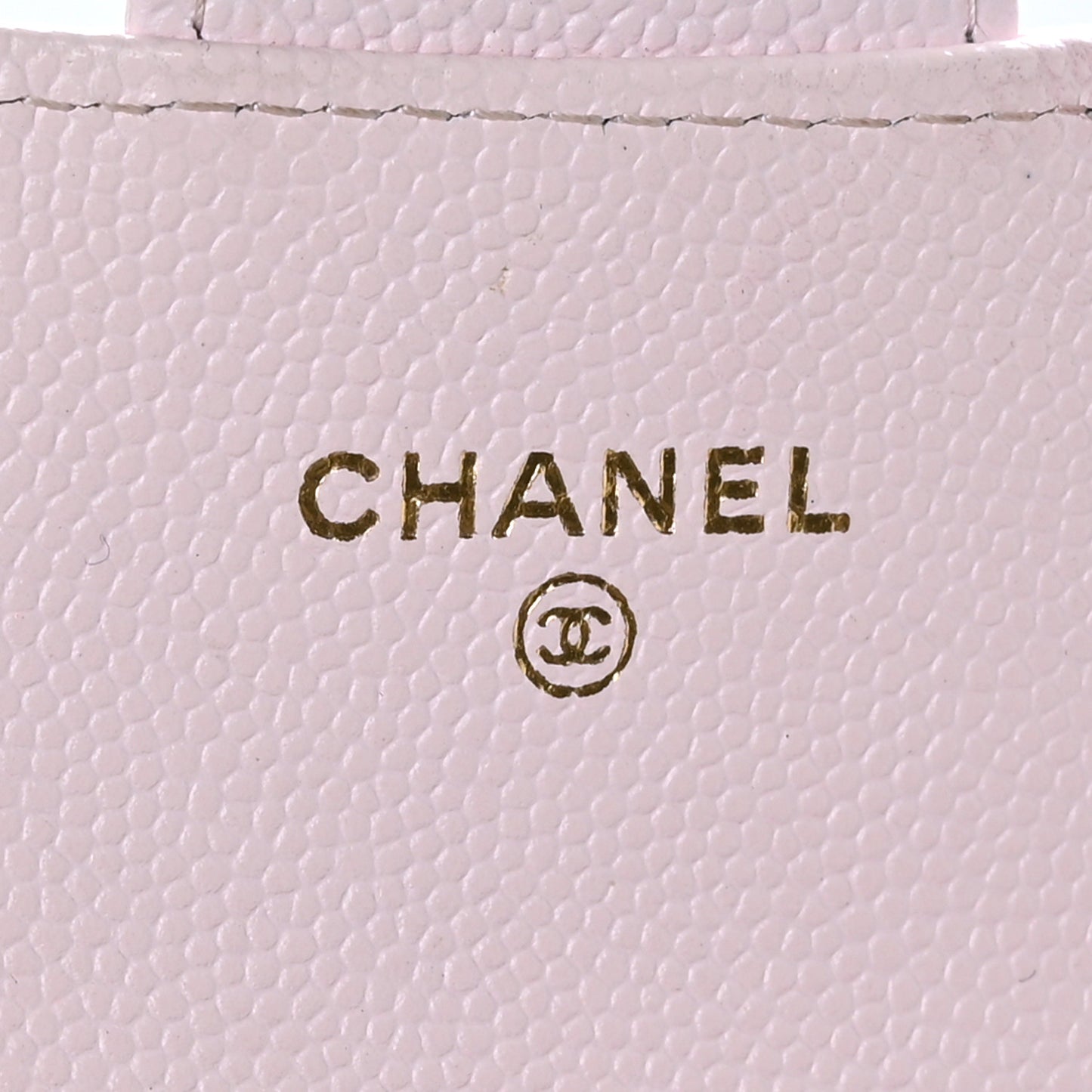 Caviar Quilted Flap Card Holder Wallet Light Pink