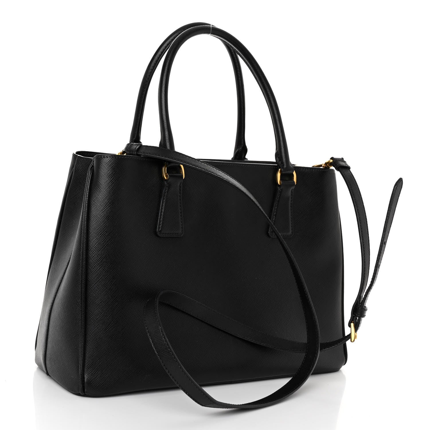 Prada Saffiano Lux Medium Tote Black 4 of 17